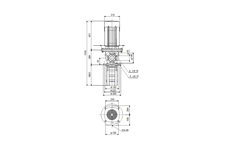 Grundfos 99941074 - MTR 32-14/4 A-F-A-HUUV