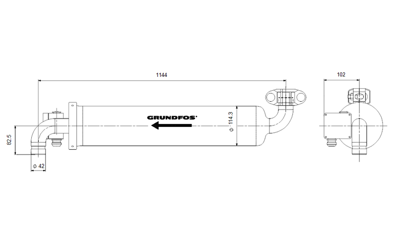 Grundfos 10761906 - BM 3A-6NE E/FKM | Booster Module | Multistage | Inline