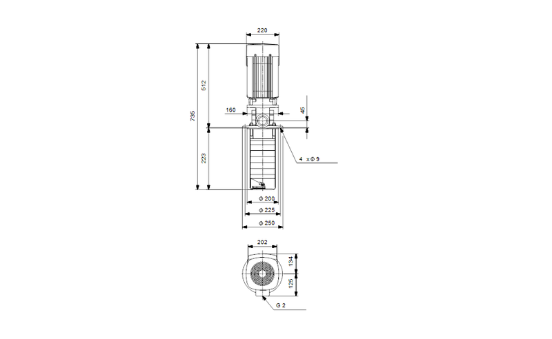 Grundfos 98472848 - MTR 15-3/3 A-W-A-HUUV | Multistage | Immersible | SelfPriming | Centrifugal | Vertical Installation | Vertical