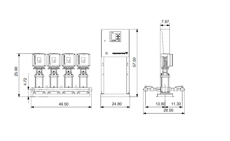 Grundfos 99649725 - Hydro MPC-E 4 CRE 3-6