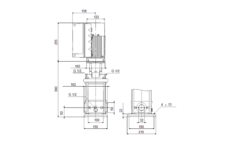 Grundfos 99539239 - CRIE 3-9 A-CA-T-E-HQQE | Pump