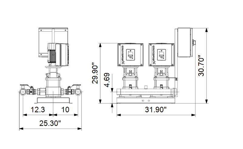 Grundfos 99334060 - Hydro Multi-E 2 CRE 3-9 UJ A-A-A-U-A