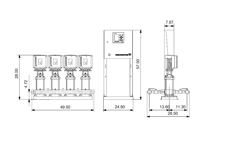 Grundfos 99649726 - Hydro MPC-E 4 CRE 3-9