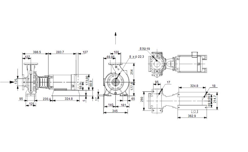 Grundfos 92560140 - NBS 040-070/5.12-4.80 AASG6S2ESBQQEFY6