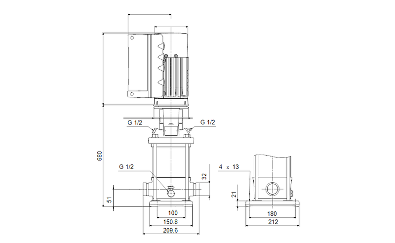 Grundfos 99472695 - CRNE 1-23 Q-P-T-E-HQQE | Pump