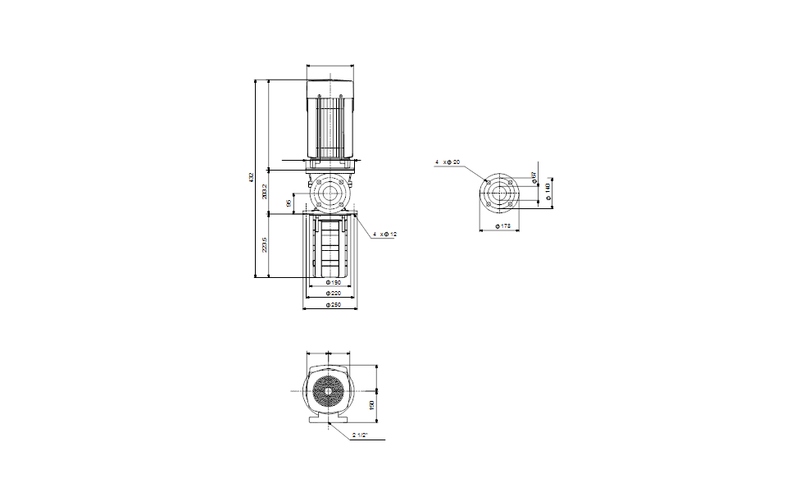 Grundfos 96428841 - MTR 32-2/1 A-G-A-HUUV | Vertical | Immersible | Multistage