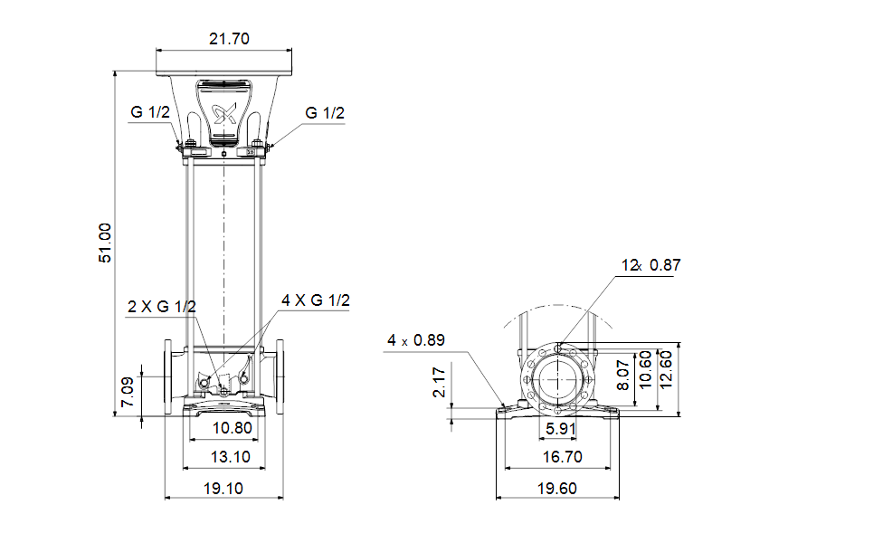 Grundfos 99400287 - CRN 125-5-2 A-G-A-V-HQQV | Multistage | Centrifugal | Vertical | Inline