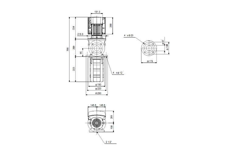 Grundfos 99532642 - MTRE 32-2/1 A-G-A-HUUV | Pump