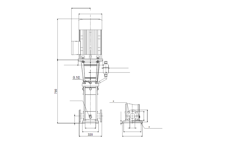 Grundfos 99391700 - CR 32-3-2 F-F-A-F-HQQE | Multistage | Centrifugal | Vertical | Inline