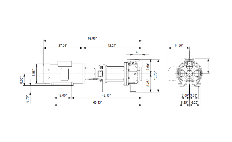 Grundfos 97660269 - CR 45-6-2 H-GB-A-E-HQQE | Horizontal | End Suction