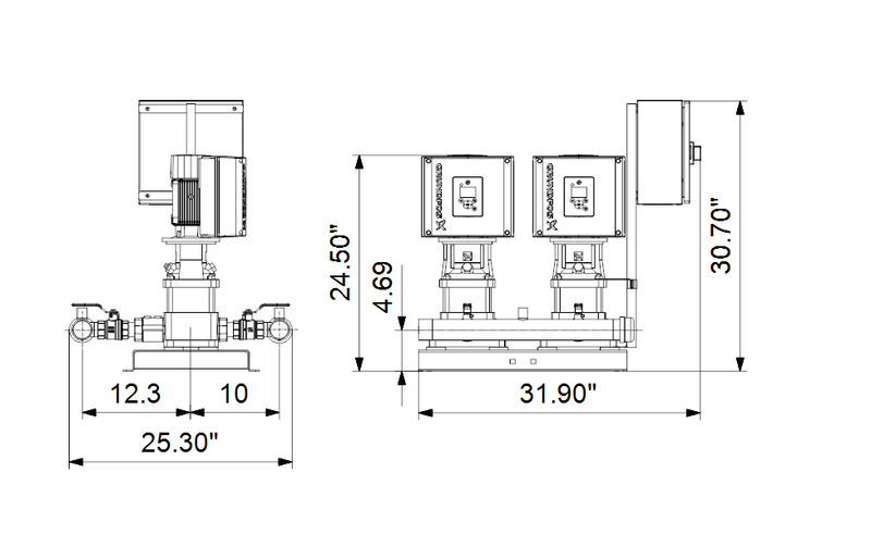 Grundfos 99334059 - Hydro Multi-E 2 CRE 3-6 UJ A-A-A-U-A