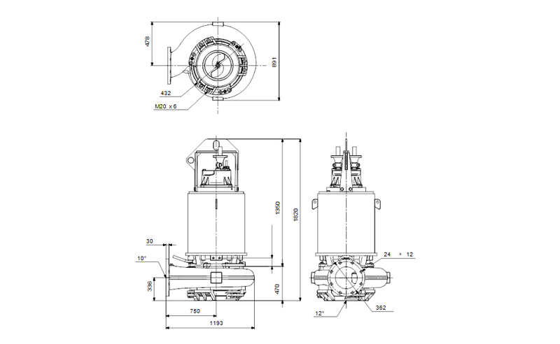 Grundfos 97660779 - S2.45.A100.1470.6.70H.H.443.G.EX.D.611