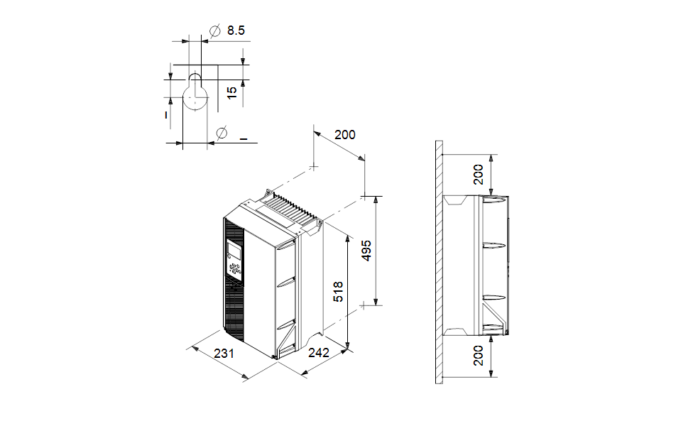 Grundfos 99616719 - CUE 3X380-500V IP20 22KW | Pump Controller | Frequency Converter | Wall Mounted