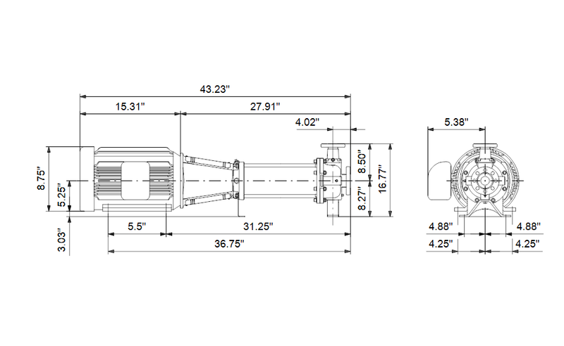 Grundfos 97739158 - CRN 32-2-1 H-G05-A-E-HQQE | Horizontal | End Suction