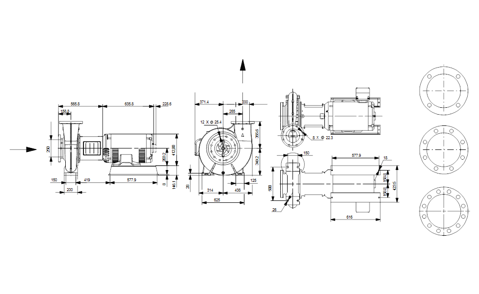 Grundfos 92560679 - NBS 080-135/11.26 AASG6S2ESBQQEQY6 | SelfPriming | Centrifugal | Horizontal