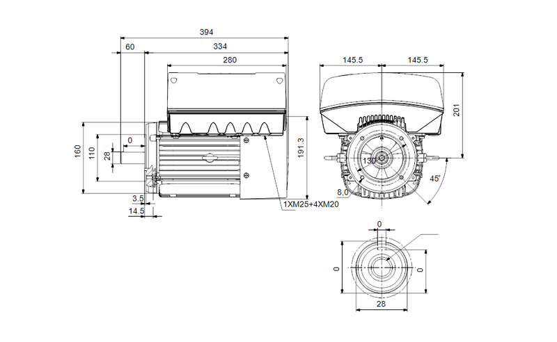 Grundfos 98971050 Three-Phase Motor | MGE112MC | 4 kW (5.5 HP) | Speed-Control | IE5 Efficiency | B14 Mount