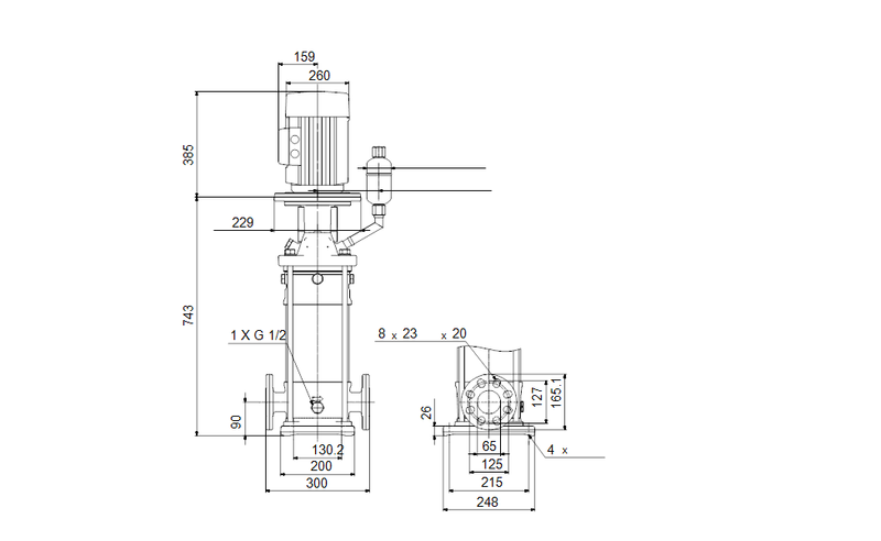 Grundfos 98048805 - CRI 10-10 FK-FGJ-A-F-HQQE | Vertical | Multistage | Centrifugal