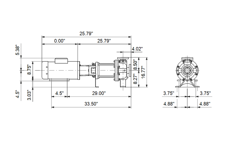 Grundfos 97737766 - CRN 10-7 H-G05-A-E-HQQE | Horizontal | End Suction