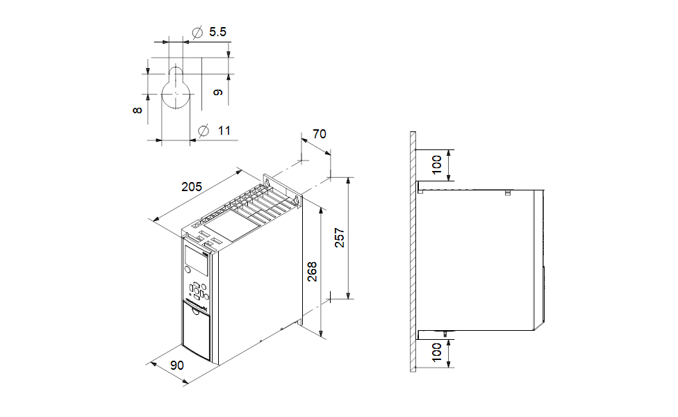 Grundfos 99616637 - CUE 3X200-240V IP20 1,1KW | Pump Controller | Frequency Converter | Wall Mounted