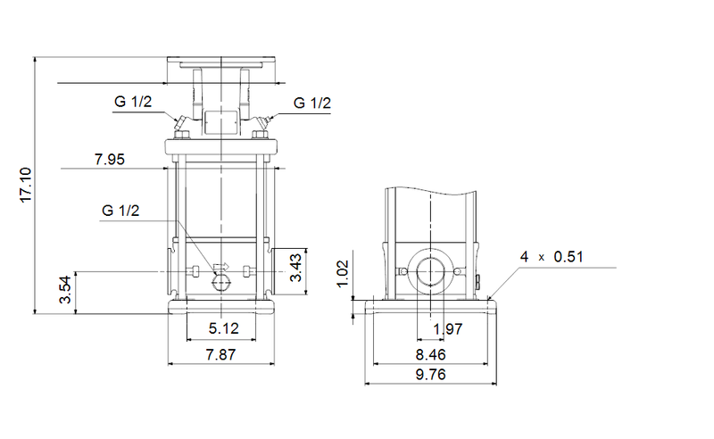 Grundfos 96127083 - CRI 20-1 A-CA-A-E-HQQE