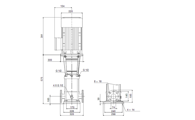 Grundfos 99062368 - CRN 32-2-1 A-F-A-E-HQQE | Pump