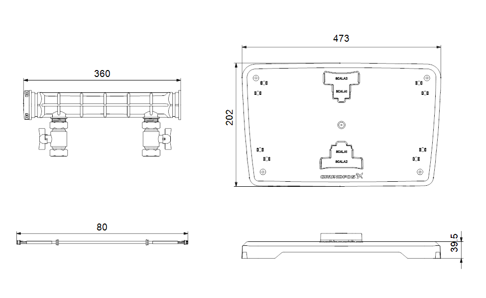 Grundfos 99725168 - Twin installation set | Booster