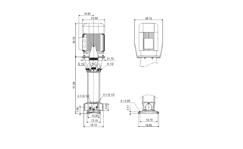 Grundfos 99918526 - CRN 125-5 A-P-A-V-HQQV | Multistage | Centrifugal | Vertical | Inline