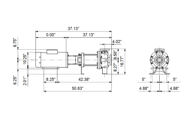 Grundfos 97736484 - CRN 10-16 H-G05-A-V-HQQV | Horizontal | End Suction