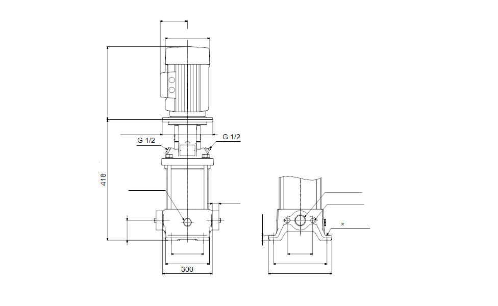 Grundfos 99495676 - CR 15-2 A-B-A-E-HQQE | Multistage | Centrifugal | Vertical | Inline