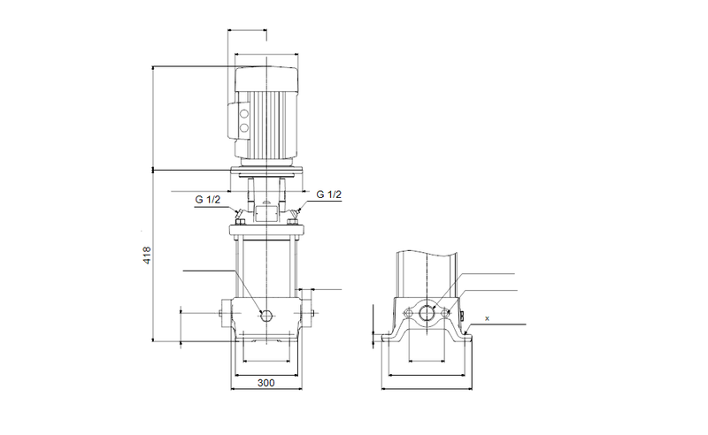 Grundfos 99495676 - CR 15-2 A-B-A-E-HQQE | Multistage | Centrifugal | Vertical | Inline