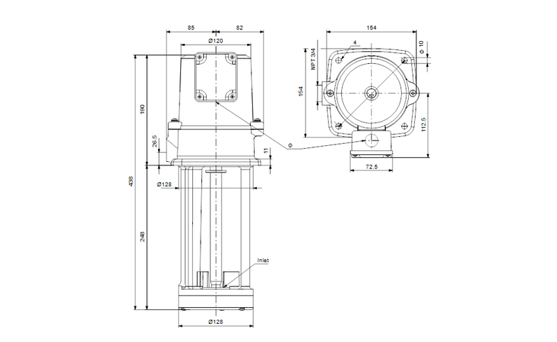 Grundfos 97770043 - MTA 90-250 A-WB-A-T | Multistage | Tank Mounted | Centrifugal | Immersible