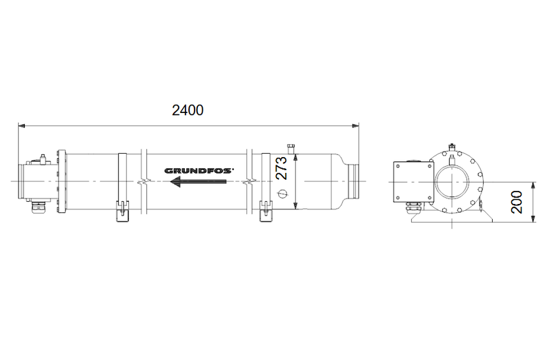 Grundfos 95908998 - BM hp 125-2-AA-R NBR | Booster Module | Multistage | Inline
