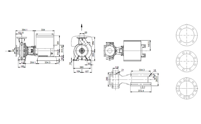 Grundfos 92613520 - NBSE 025-095/5.98 AASG6S2VSBQQVICA | SelfPriming | Centrifugal | Horizontal