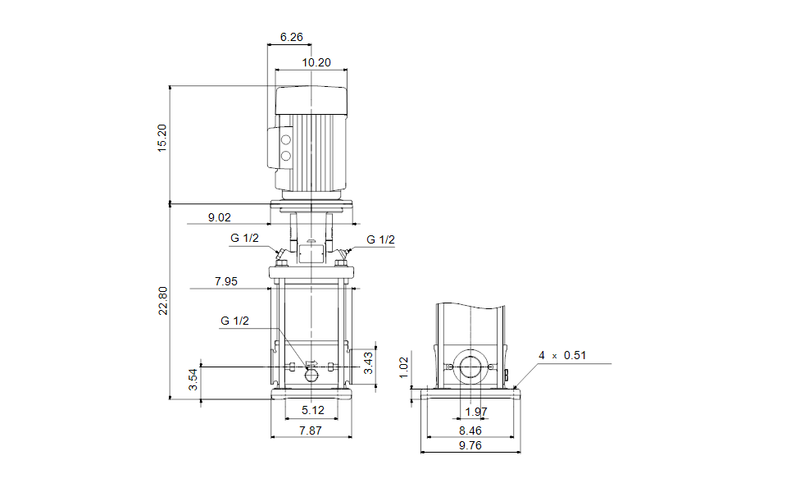 Grundfos 96523654 - CRI 15-5 A-CA-A-E-HQQE | Pump Stop