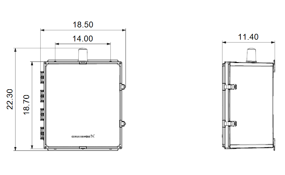 Grundfos 99612827 - LC 241 2 x 3-16 DOL 30 150 1X208/230 PO OPT | Level Controller | Liquid Monitoring