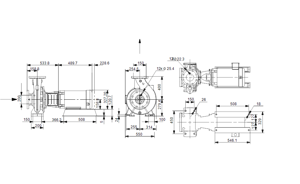 Grundfos 92560412 - NBS 060-135/8.70 AASG7SAESDQQEMY6 | SelfPriming | Centrifugal | Horizontal