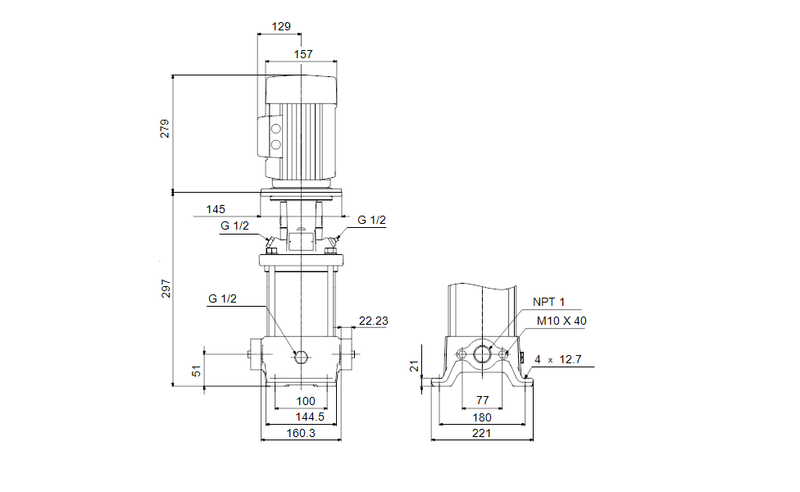 Grundfos 96083129 - CR 3-4 A-B-A-V-HQQV | Pump