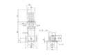 Grundfos 98493467 - CRN 1-6 A-FGJ-A-V-HQQV | Multistage | Centrifugal | Vertical | Inline