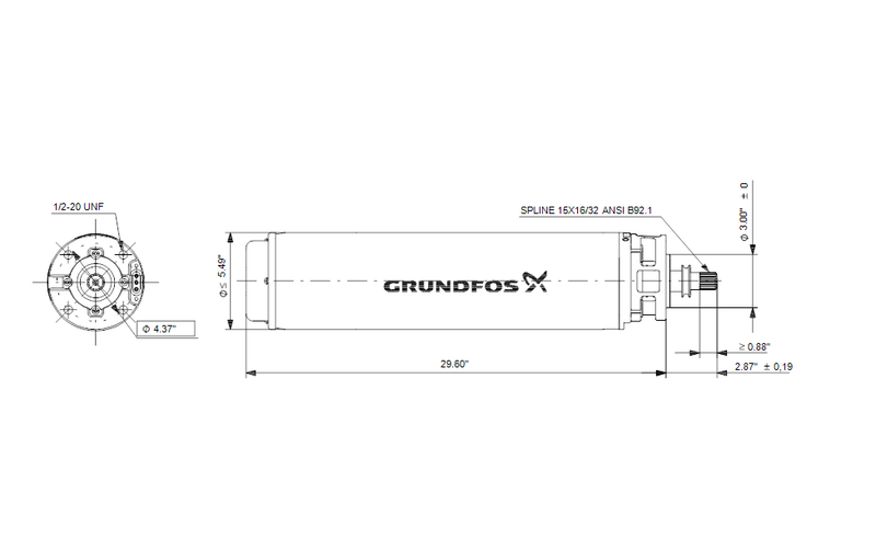 Grundfos 96166186 - MS6000QFT40 | Submersible Motor | High Efficiency