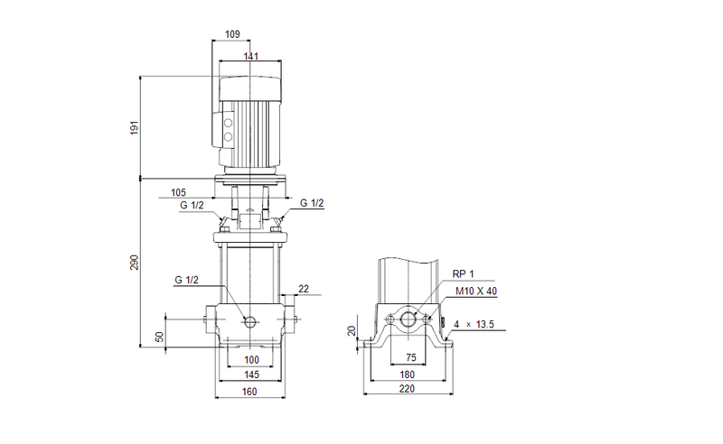 Grundfos 99784765 - CR 1-5 A-A-A-E-HUBE