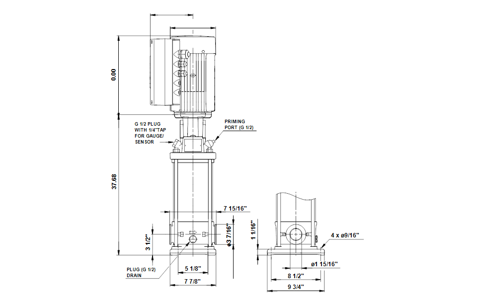 Grundfos 96126791 - CRI 10-17 | Multistage | SelfPriming | Centrifugal | Vertical