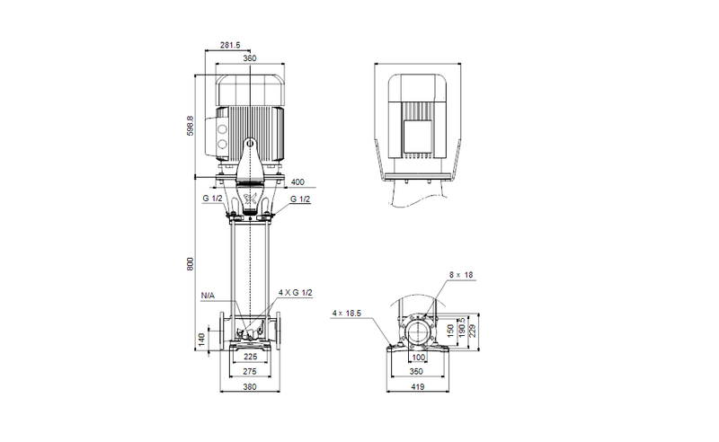 Grundfos 92588879 - CR 95-2-2 B-G-A-E-HQQE | Vertical | Multistage | Centrifugal