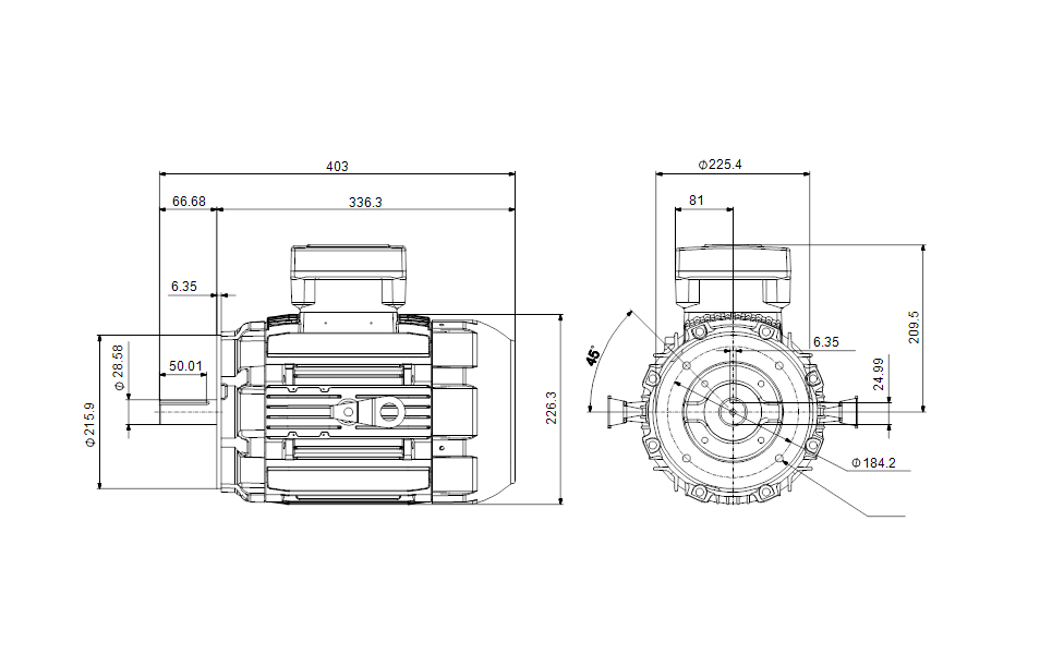 Grundfos 99887799 - WEG 184TC | Motor | TEFC | Energy Efficient