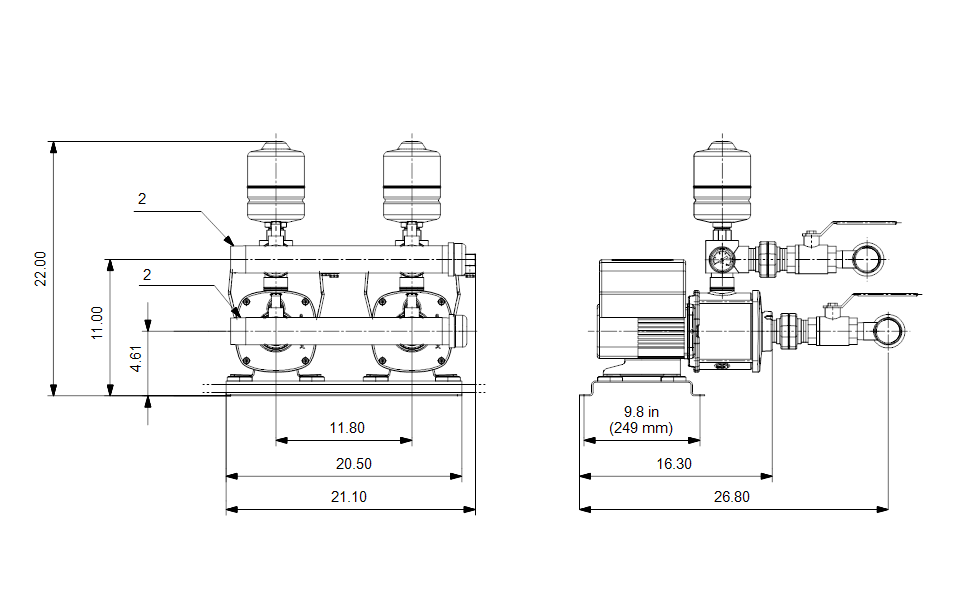 Grundfos 99503875 - CMBE TWIN 10-54 I-U-C-B-D-H | Booster