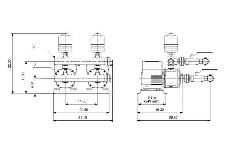 Grundfos 99503875 - CMBE TWIN 10-54 I-U-C-B-D-H