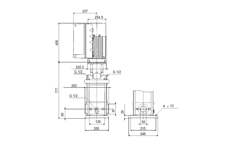 Grundfos 99076404 - CRIE 15-8 N-CA-A-E-HQQE