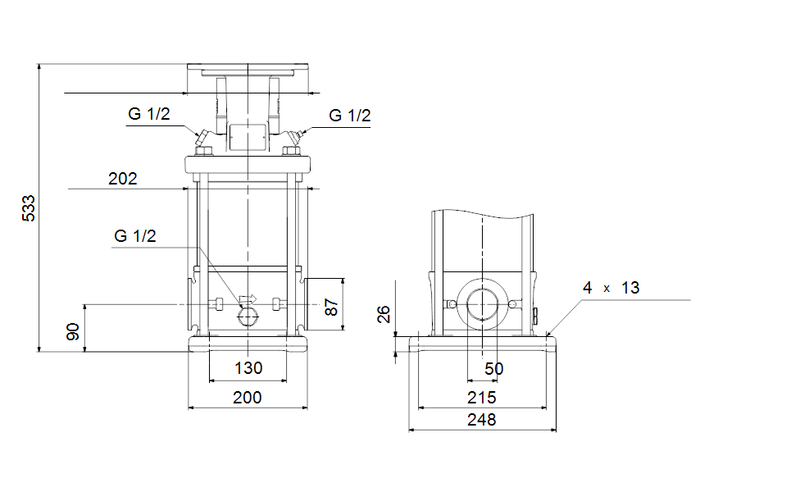 Grundfos 99841943 - CRN 15-4 A-CA-A-V-HQQV | Multistage | Centrifugal | Vertical | Inline