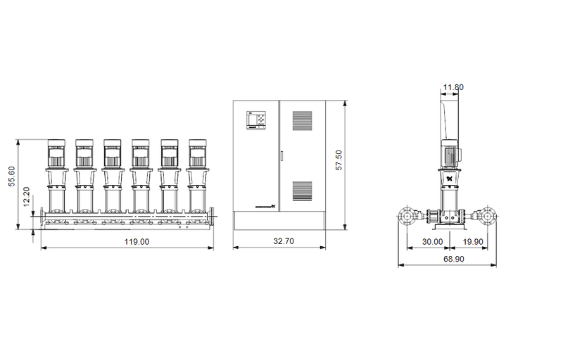 Grundfos 99689307 - Hydro MPC-E 6 CRE 64-2-1