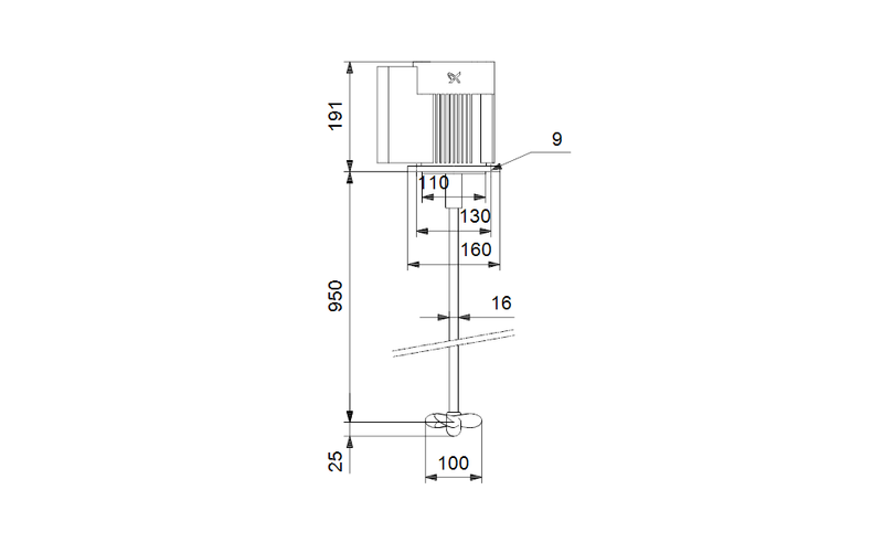 Grundfos 98165172 - Electric mixer for 300l Tank