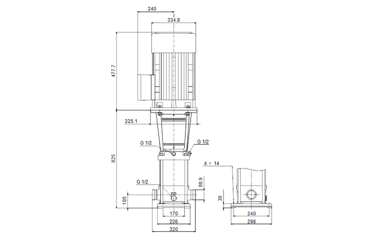 Grundfos 92723900 - CRN 32-4-2 A-P-A-E-HQQE | Vertical | Multistage | Centrifugal